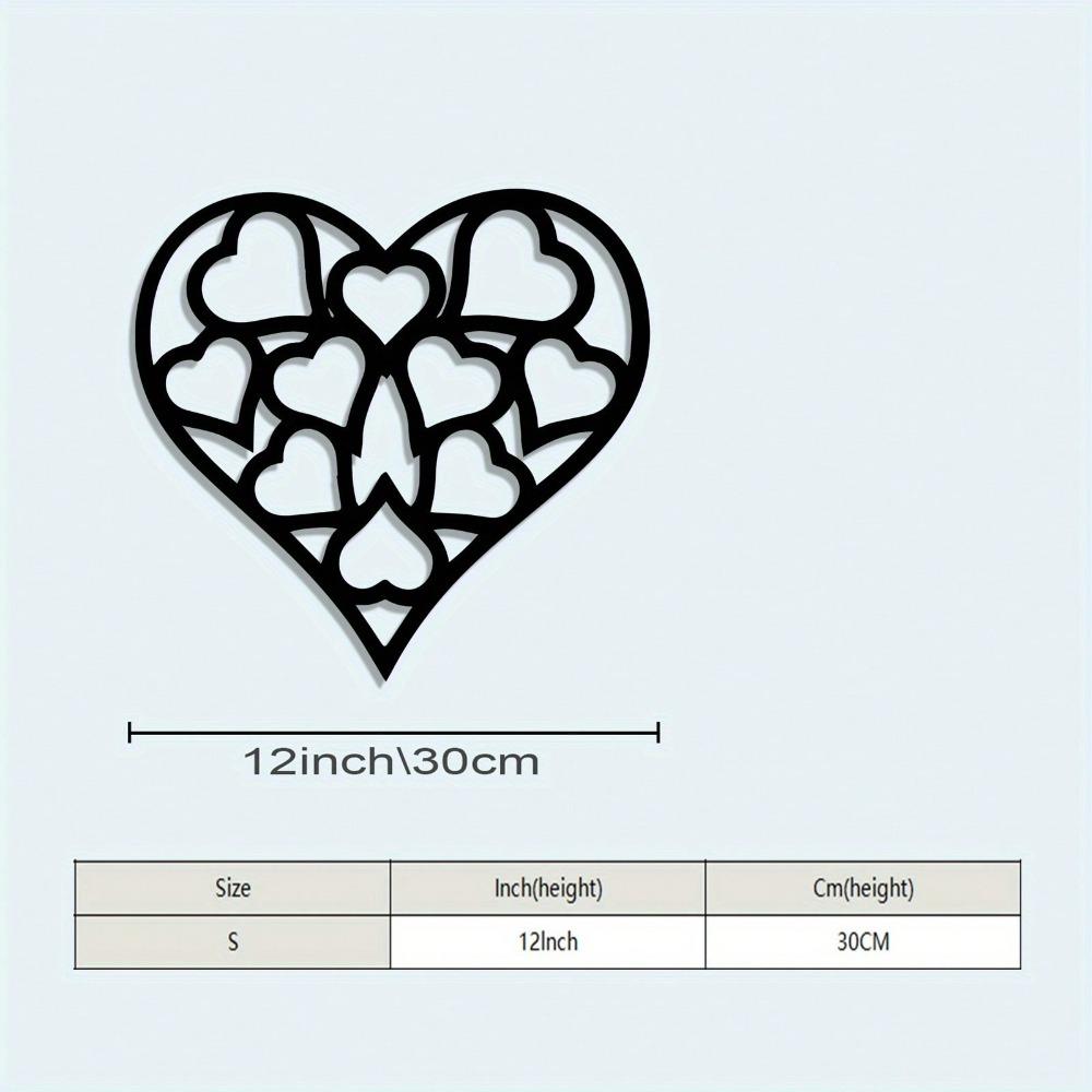 Nested Metal Heart Wall Art Valentine Wedding Anniversary Christmas Gift Iron Craft Home Decor