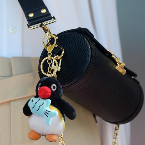 Cartoon Penguin Plush Keychain Toy Pendant Soft PP Cotton Filling Creative Key Ring Bag Charm Gift for Girls Boys Family Festivals