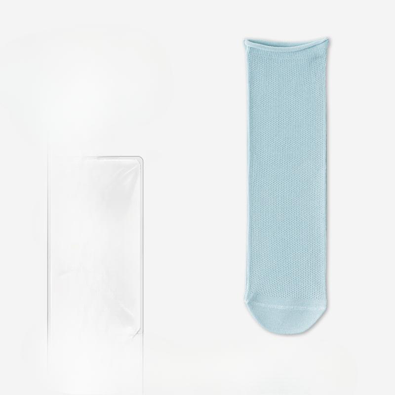 Spring Thin Mid-calf Socks for Women, Mesh Macaron Antibacterial Postpartum Socks, Rolled-up Socks, Pile Socks, Cotton Socks