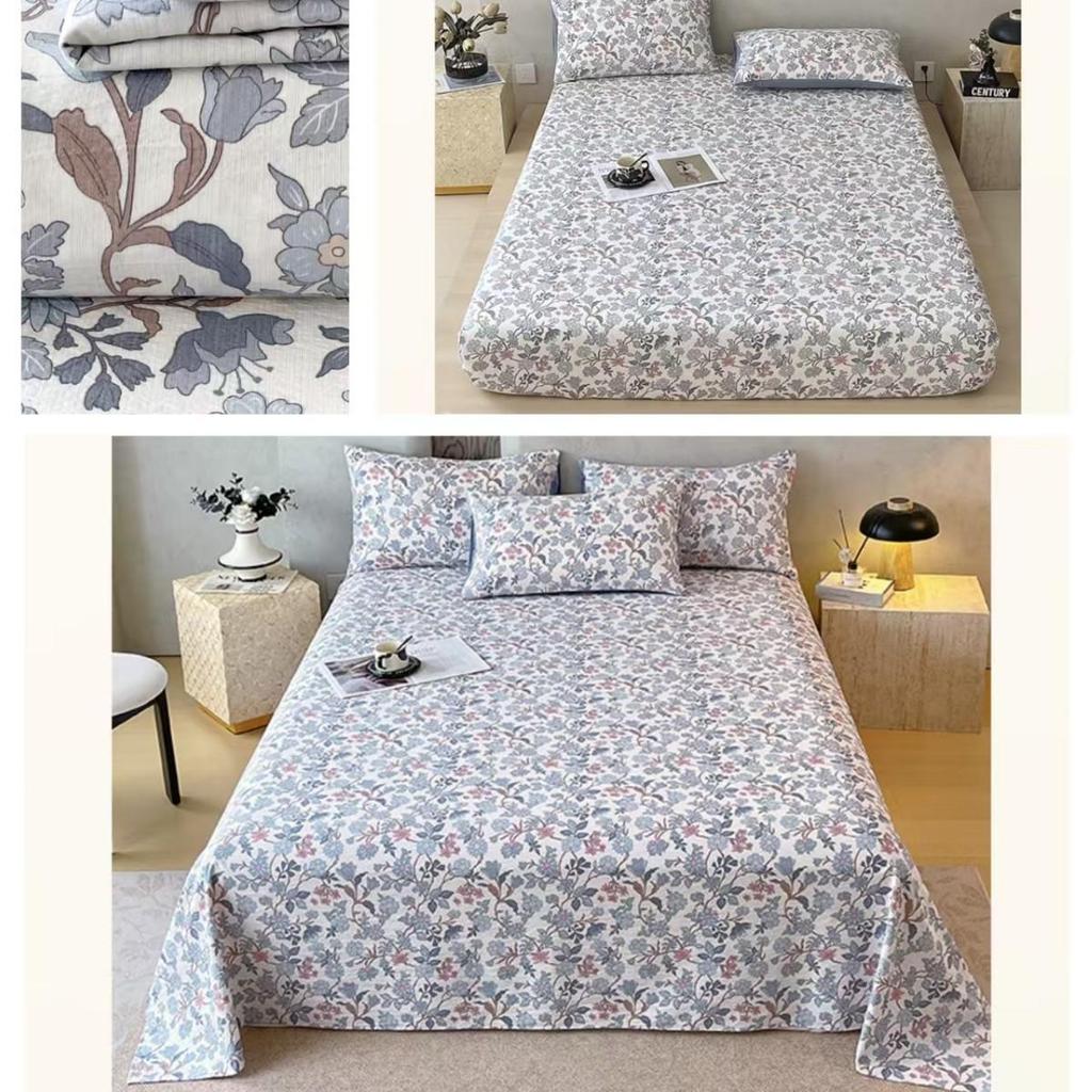 Retro-Stil Rutschfeste Weiche Leinen-Baumwolle Spannbettlaken, Doppellagige Crinkle-Gaze, Schrumpffrei, Atmungsaktiv, Verdickte Tagesdecke R