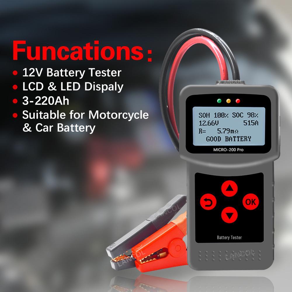 12V Micro-200 PRO Car & Motorcycle Battery Testing Instrument