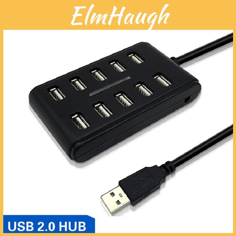 Exceptional 10 Port High Speed Extension Cable Usb 2.0 Double Row Hub Adapter For Laptop Pc