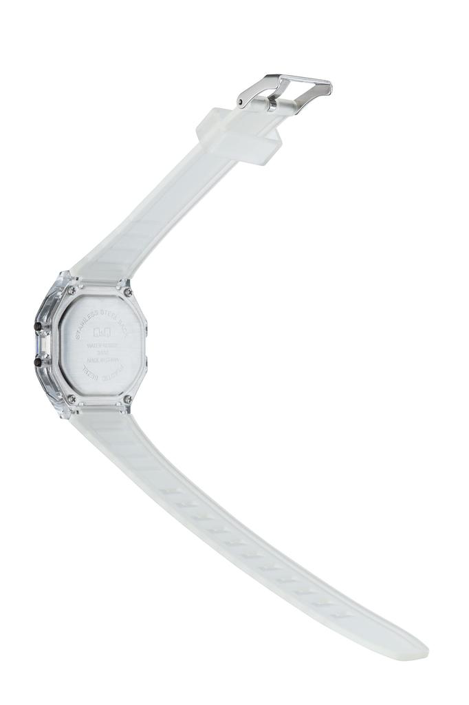 and Digital Urethane Clear [Cue Cue] Watch, Multifunctional, Waterproof, Band, G01A-003VK,