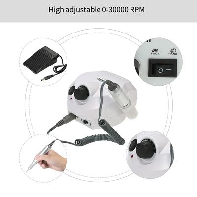 Professionelle elektrische Nagelbohrmaschine, 30.000 U/min, E-Feile, elektrische Nagelfeile, Schleifer, Polierer-Set