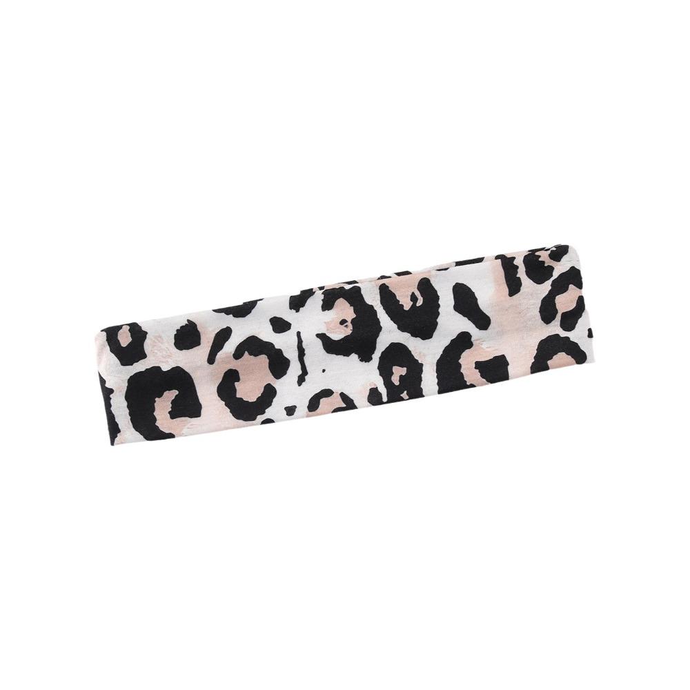 Durable Leopard Print Yoga Headband Elastic Breathable Sport Hairband Soft Sweat-absorbent Makeup Headband Sports