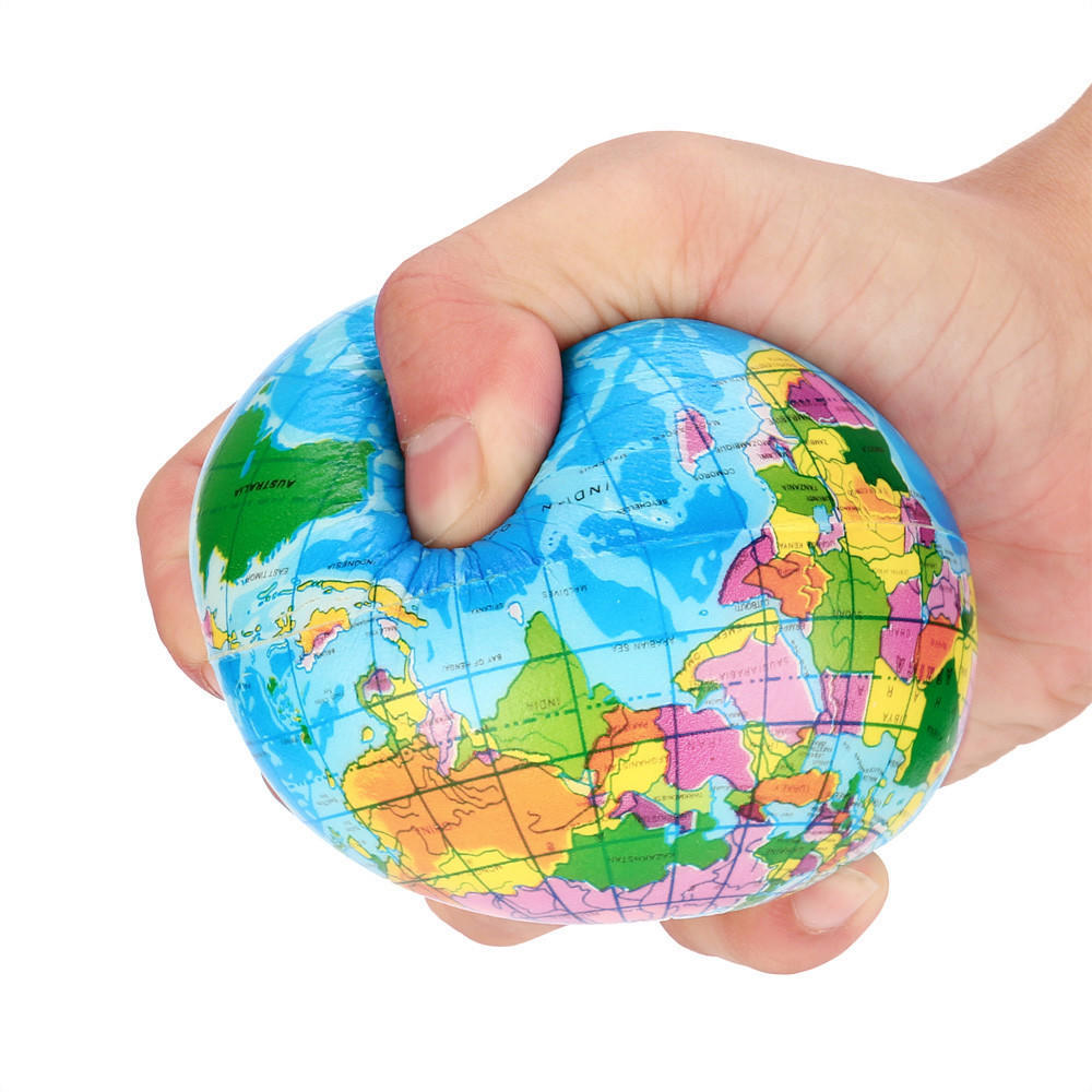 Simulation Globe Relieve Stress Toy Squeeze World Map Foam Ball Release Pressure Fun Planet Toys