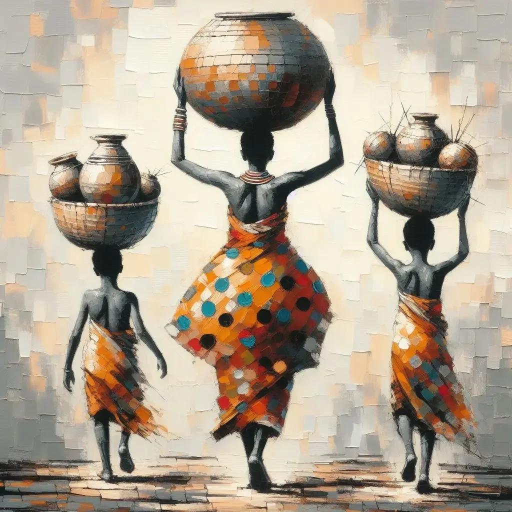 Arte Murale su Tela Cultura Africana Etnica Stampe Poster Donna Nera per Soggiorno Decorazione Casa Pittura su Tela Ragazza Africana Astratta