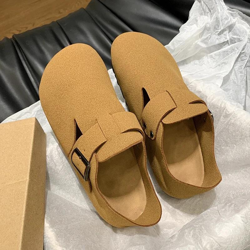 Plateau-Sneaker Retro Schuhe für Damen 2024 Neu Runde Zehenpartie Freizeitschuh Bequemer Slipper Flacher Schuh Luxus Damen-Sneaker Loafer