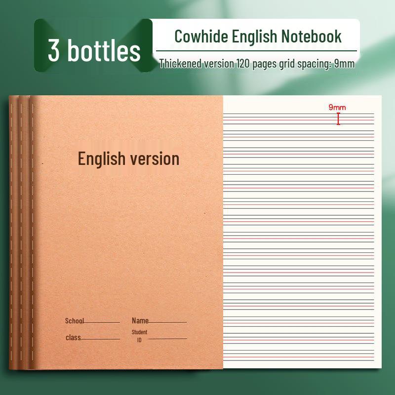 3rd Grade English & Math Composition Workbook for Primary & Junior High Students with Pen