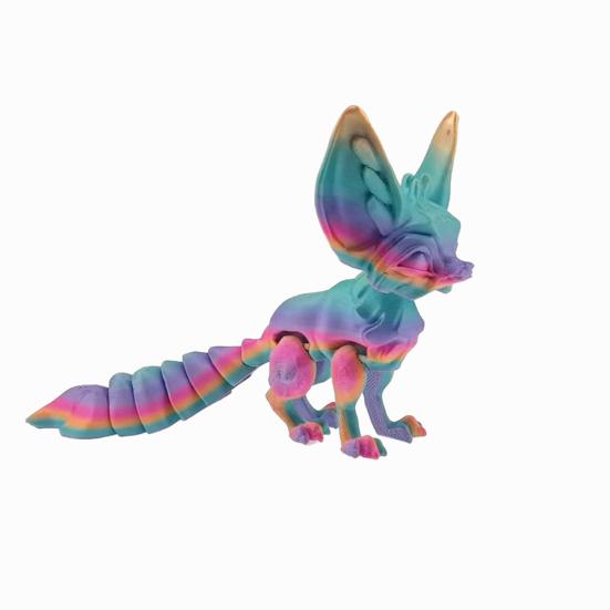 3D Printed Fox Ornament Articulated Fox Figurine with Flexible Tail And Limbs