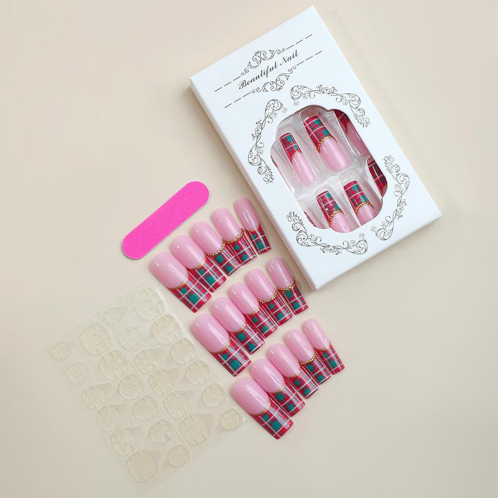 XXL Wearable Nail Stickers - French/European Style, Christmas Edition