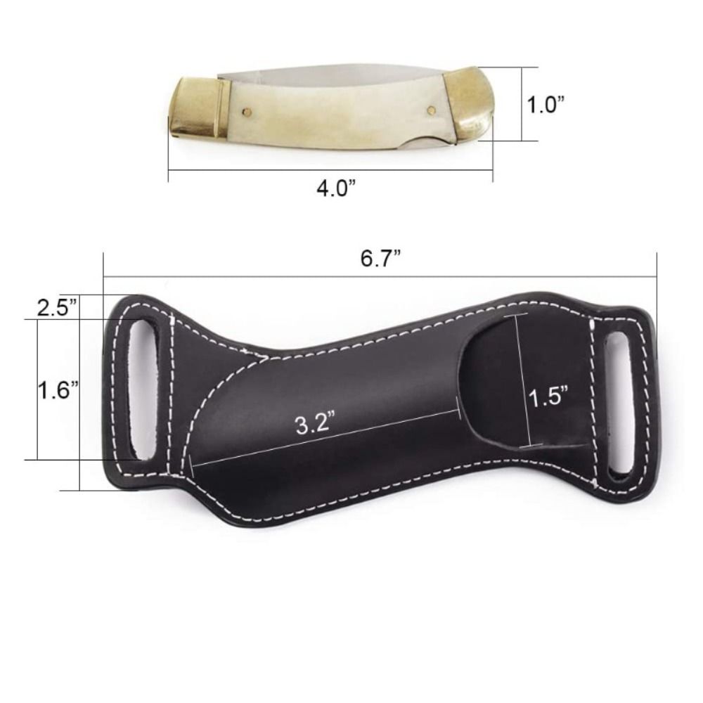 16.5*6.5cm Fold Knife Brown Case Holder New Pocket Hunt Holder  Camping Equipment