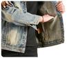 Xintang Men's Distressed Denim Jacket 2025: Trendy Ripped Retro Pique Casual Jacket
