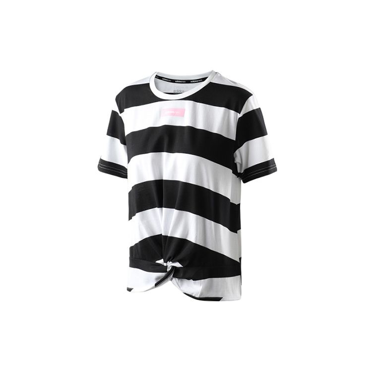 

Adidas Футболка Neo Sports с круглым вырезом, прямая, женская, топы, черный, белый DW7770 M