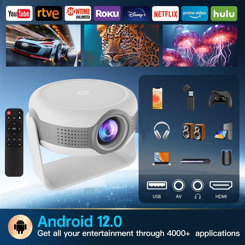 2025 Portable High-Definition Android Projector for Home and Office
