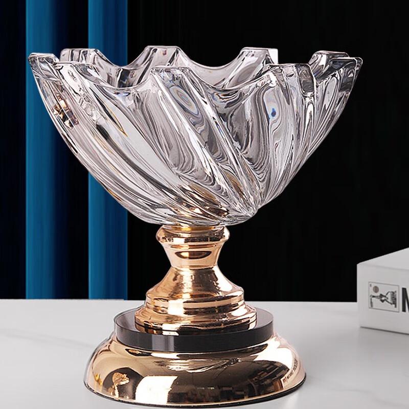 Fulevinz Europäisches Kristallglas Doppelschichtige Obst- & Snackplatte