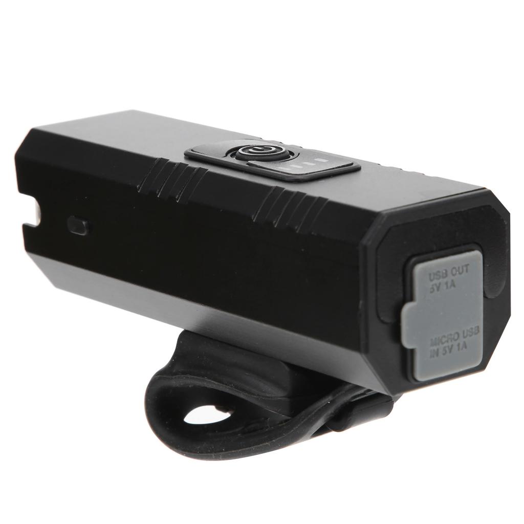 Rowerowa lampka przednia USB do ładowania, codzienna wodoodporna, aluminiowy stop, reflektor rowerowyL