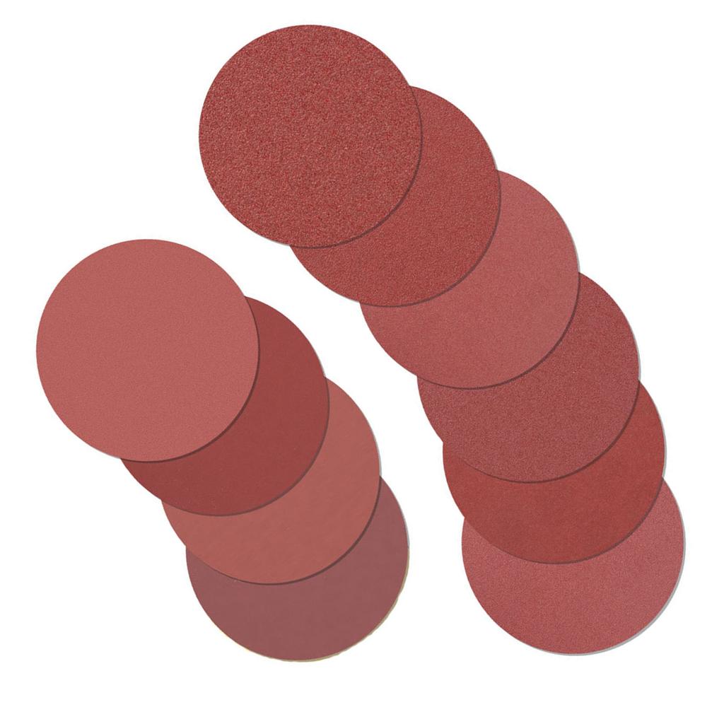 6 Inch Sanding Discs Red Sand Hook and Loop Sandpaper for Wood Metal Polishing Grinding 80 Grit 10 Pcs