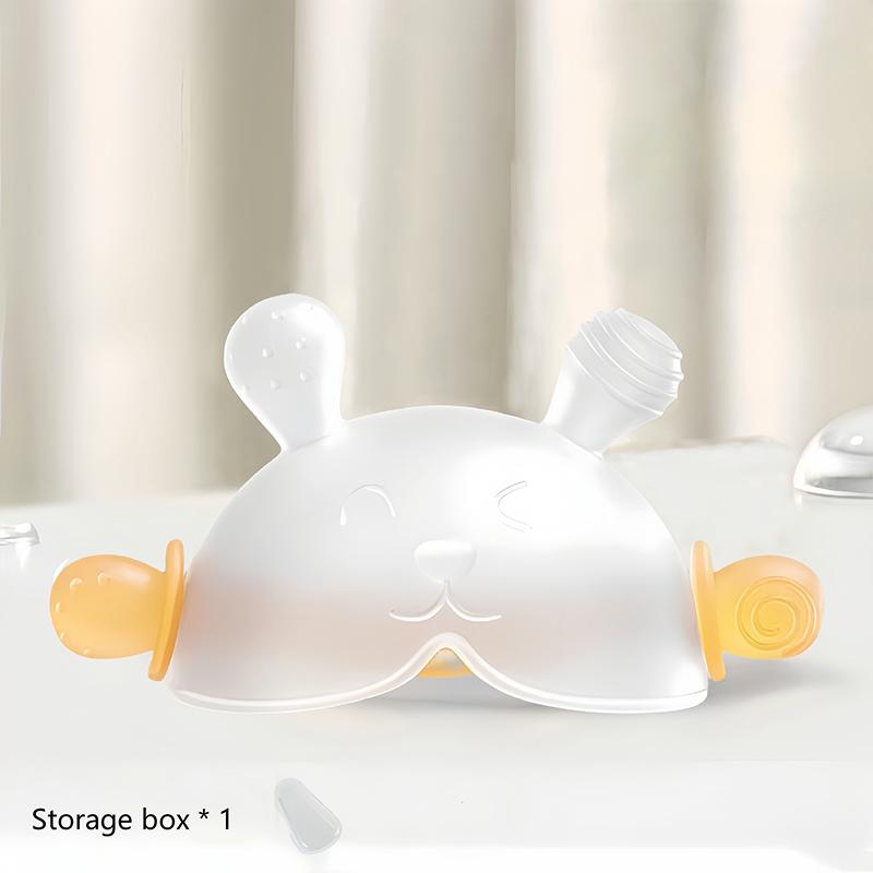 1 Set Kleinkind Beißring Baby Zahnungsgel Silikon Beißlöffel Lebensmittelecht Sicher zum Kochen und Einfrieren