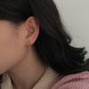 Fashion Jewelry 925 Sterling Sliver Heart Stud Earring for Ladies 18K Gold Plated 925 Silver Earrings Versatile Piercing Jewelry