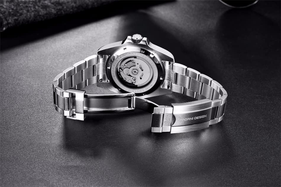 Montre PAGANI DESIGN fabriquée au Japon Mouvement SEIKO NH35 Yacht Master Divers Boîtier mécanique automatique avec lunette en céramique étanche Business Work Dress