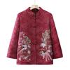 Warm Cotton Padded Jacket: Festive Tang Suit for Elderly Women - Perfect for Winter and Formal Occasions.