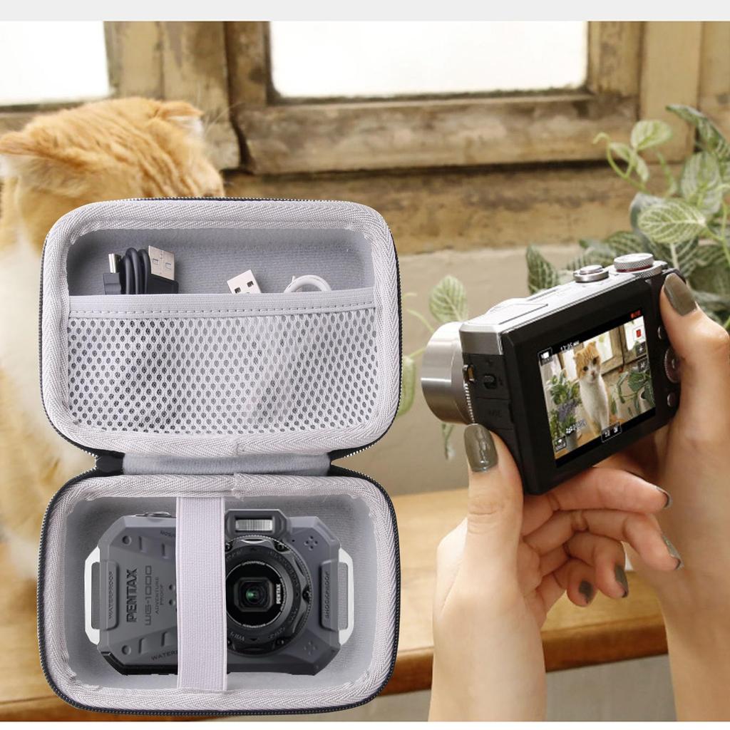 WERJIA Storage Case Compatible PENTAX Waterproof Digital Camera Protective Storage Case with PENTAX WG-1000 (Compatible WG-1000)