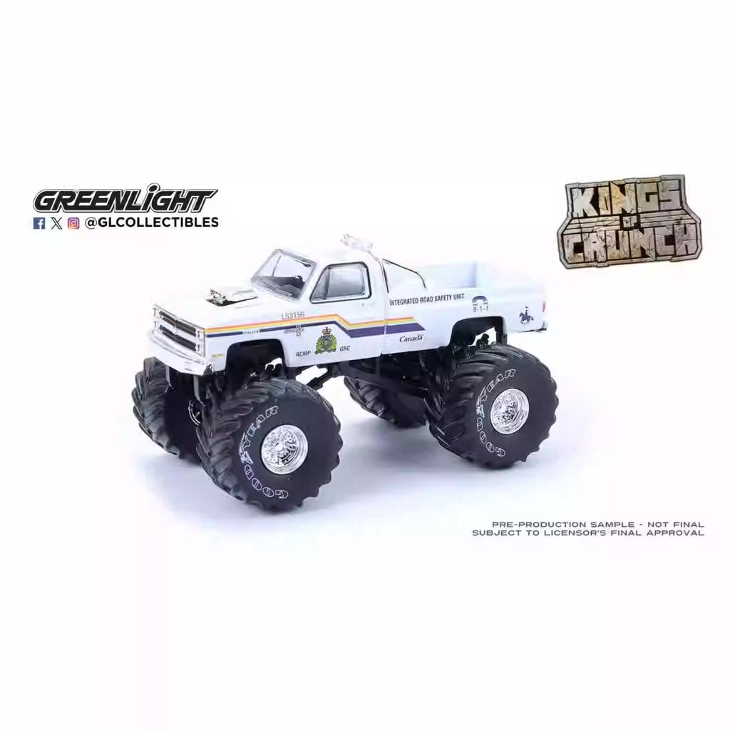 GreenLight 1:64 1986 Silverado -Royal Canadian Mounted Police Simulation Car Model Alloy Mini Toy Display Ornament Gift