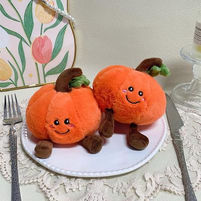 תיק תליון צעצוע קטיפה דלעת ריאליסטי - דמות מסדרת ליל כל הקדושים לילדים