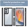 For Motorola Edge 50 Fusion 5G Case TPU+Acrylic Transparent Back Panel Phone Cover