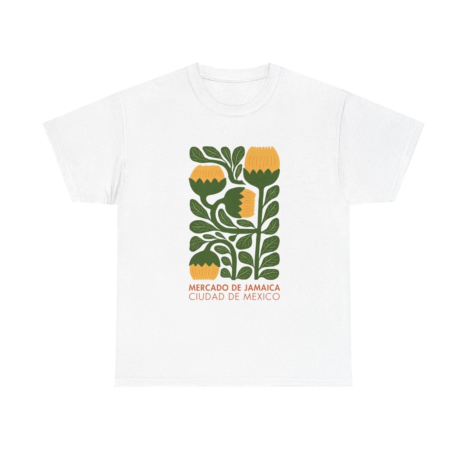 Mexico  Shirt CDMX Flower Market Matisse Graphic Tee Spring Floral Travel T- Shirt 3XL