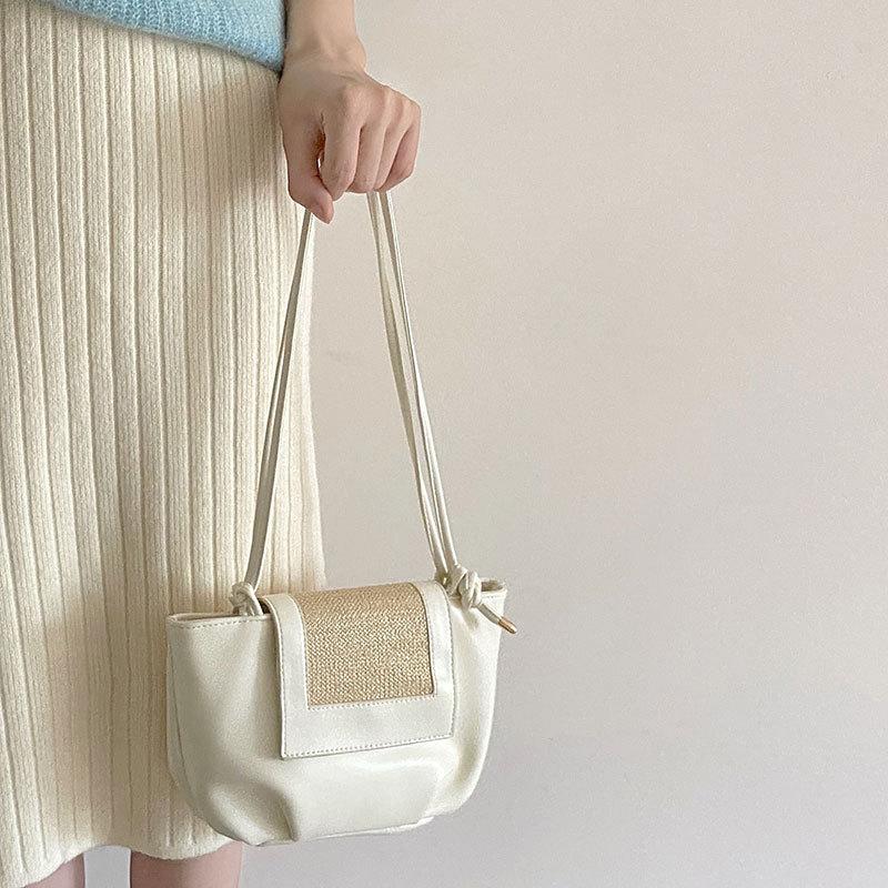 IELGY New Korean high quality solid color versatile shoulder bag