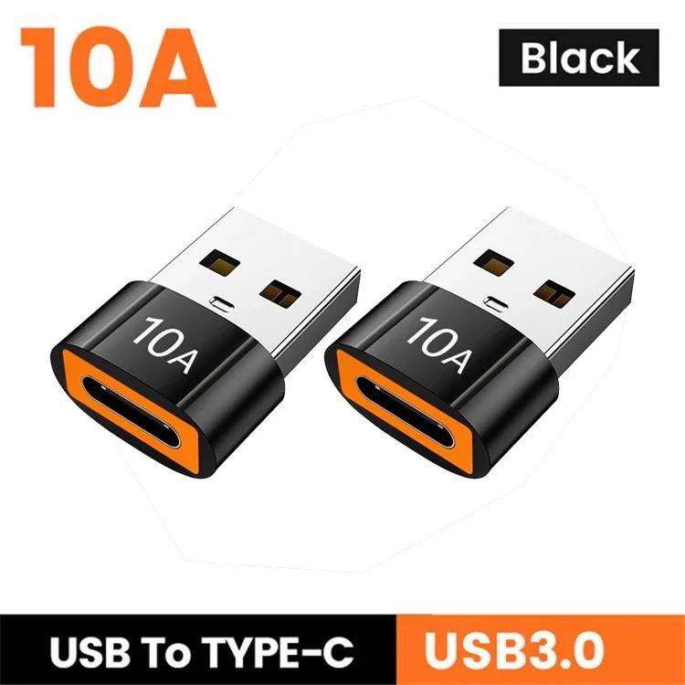 USB 3.0 Type-C Data Adapter Type C 10A OTG USB C Male To USB Female Converter For Macbook Xiaomi Samsung S20 Fast OTG Connector