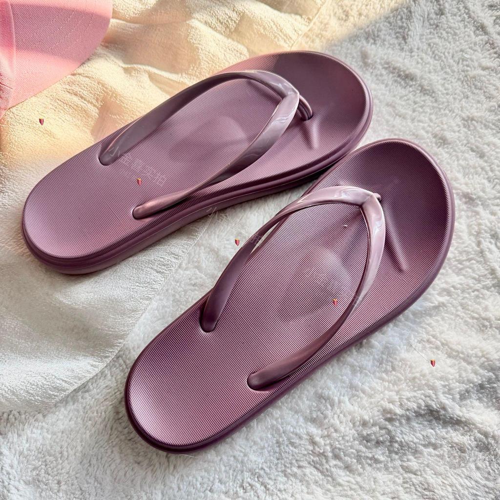 Eva Women’s Non-Slip Summer Flip-Flops - Toe-Post Beach Sandals for Outdoor Wear, Solid Colors, High-End Feel