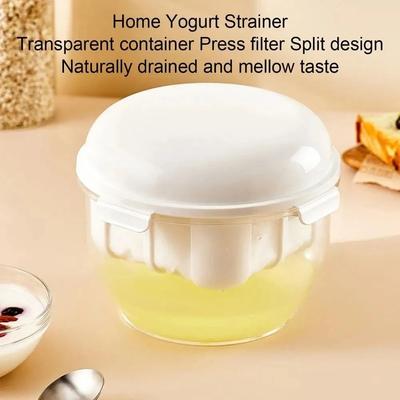 Large Capacity Yogurt Whey Separator Fine Mesh Transparent Fruit Juice Filter Japanese with Springs Whey Separator Breakfast