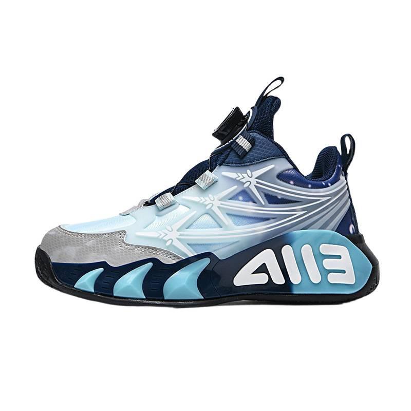2025 New Spring Leather Children's Basketball Shoes Boys' Shoes Non-slip Sports Shoes Medium and Older Children's Wear-resistant Running Shoes