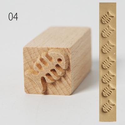 Wooden Ceramic Cartoon Solid Wood Creative Clay Mold Seal Moon Cake Printing Texture Seal