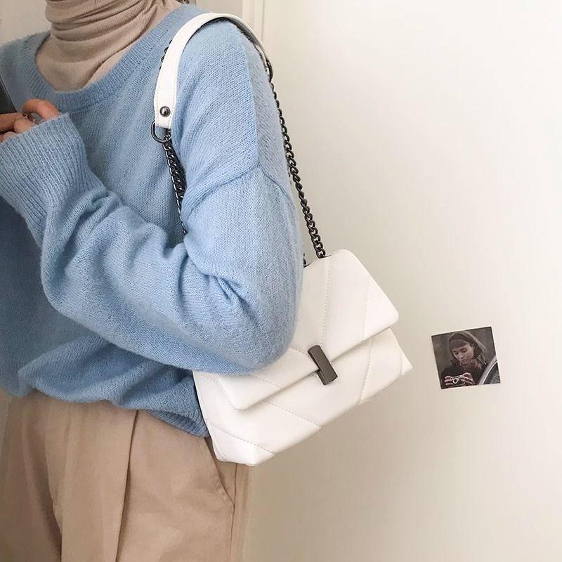 French niche bag women's summer 2025 new trendy fashion diamond chain tote bag versatile ins messenger bag