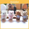 Bearshaped Plush Keychain Charm Short Pile Material Bag Collecting Decoration