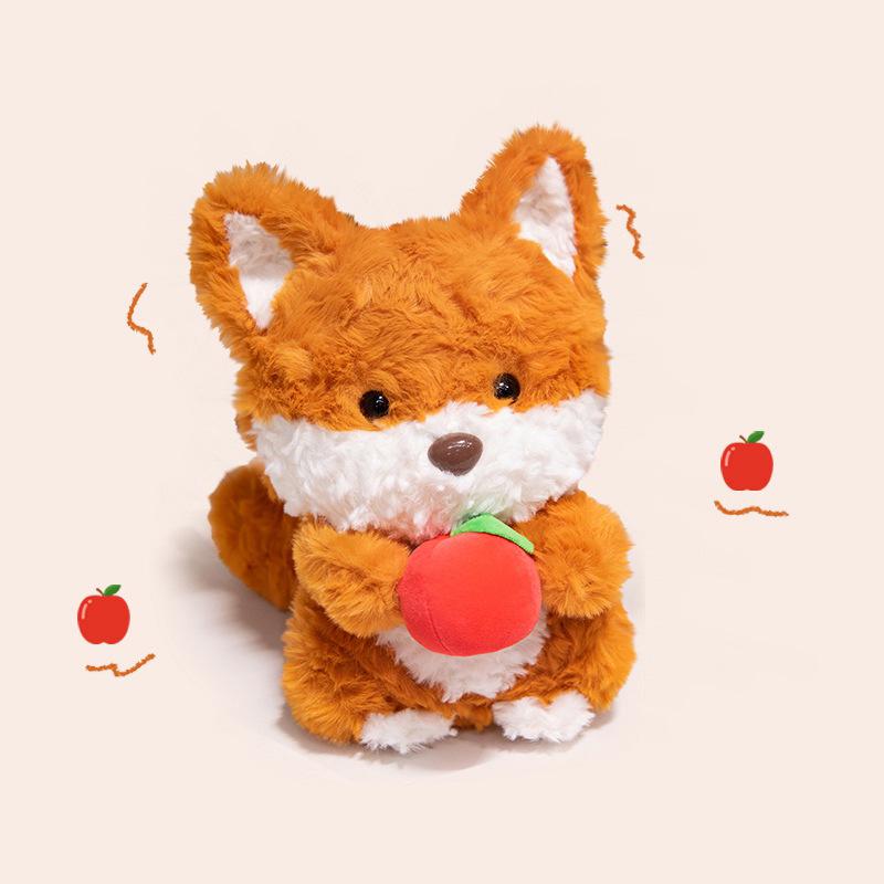 

Набор плюшевых кукол Лиса и Белка: Милая лисичка, держащая яблоко, и белочка, держащая апельсин – идеальный подарок для пары на праздник. 24cm (0.15kg)