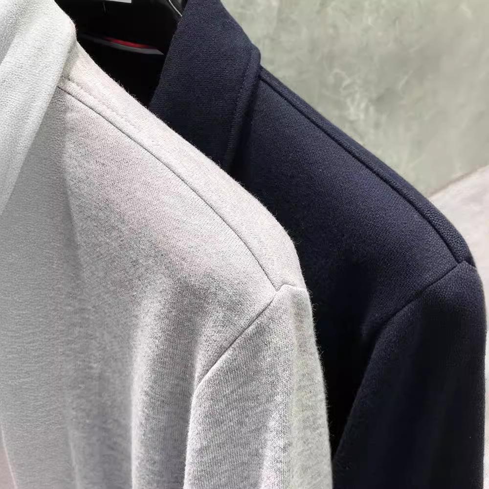 TIME BREATHE Classic Unisex Hoodie Jacket with Zipper and Lapel Design
