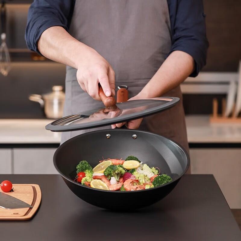 Sanhe 30cm Nitrided Iron Wok