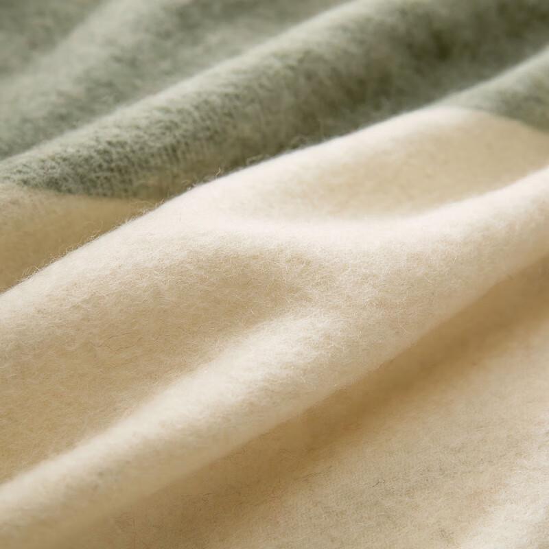 Hengyuanxiang Gentle Plaid Cashmere Wool Blend Scarf