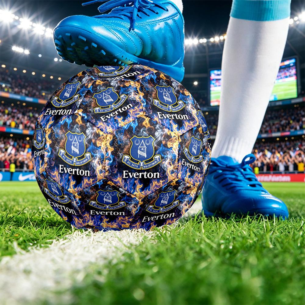 Everton FootballPrinted Size 5 Soccer Ball, Anti Slip Adult Match Football Souvenir for Football Fans
