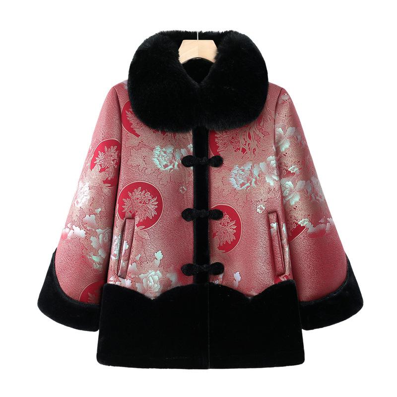 Winter Mother's Winter Clothes Plus Velvet Thick Coat Middle-aged and Elderly Grandma's Winter Clothes Top Grandmother's Clothes Super Thick Clothes