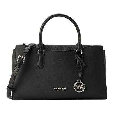 Arden Logo Coated Canvas Tote Bag Medium Women Tote Bags Black 35F5S4XS2L-BLACK