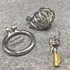 Male Chastity Device Stainless Steel Metal Co-ck Ring Cage