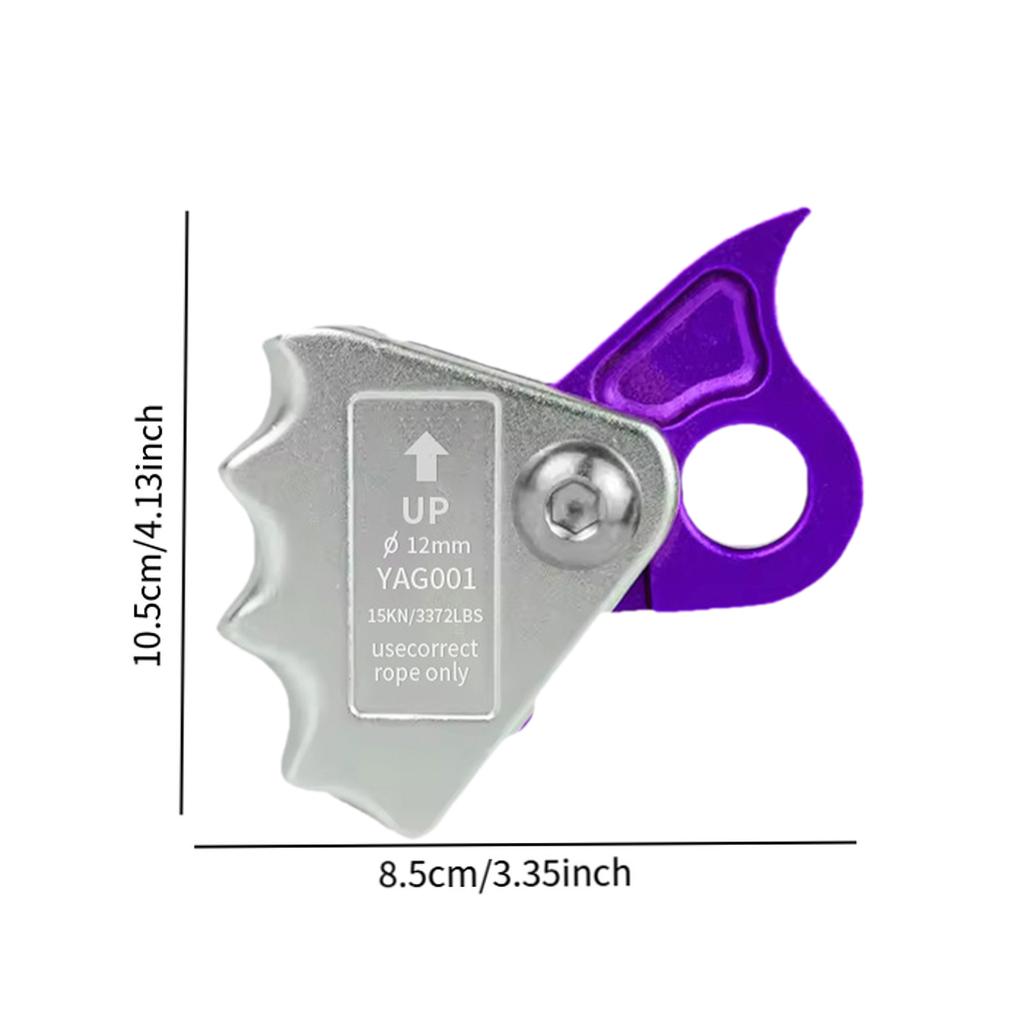 Climbing Rope Grab Abseiling Device Rock Climbing Fall Protection for Mountaineering Caving Downhill Rigging Abseiling Rescue