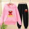 ELMO Sesame Street Children's Hoodie Suitable Hooded Sweatshirt Outerwear+Pants Set Autumn Clothing for Age 2-12 Boys Girls