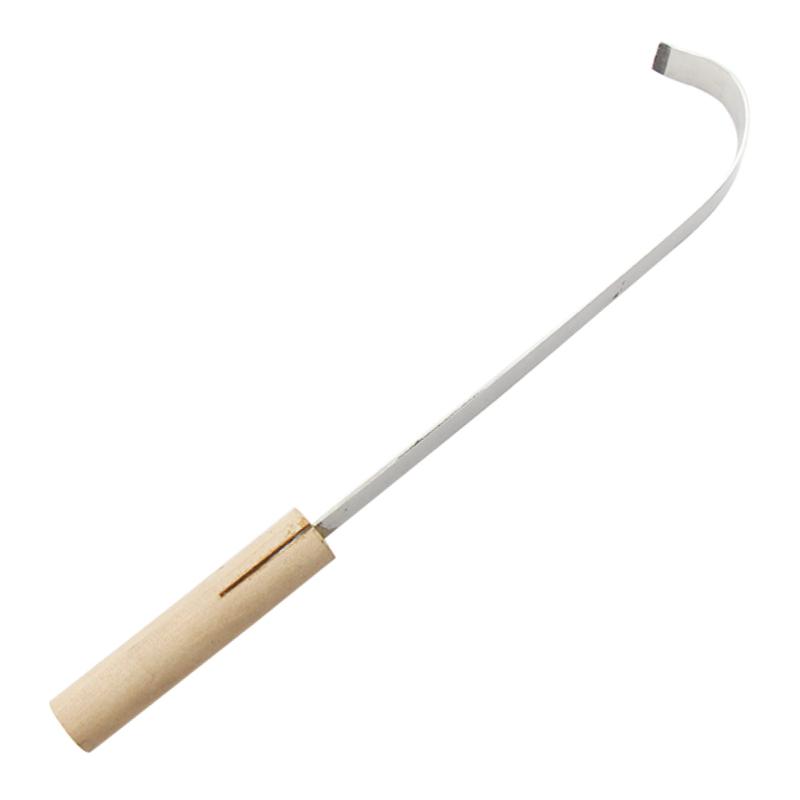 Edelstahl Keramik Trimmwerkzeug Gebogen Skip Messer Scharfe Klinge DIY Holzgriff Textur Grob Schnitzen Keramik Ton Werkzeuge